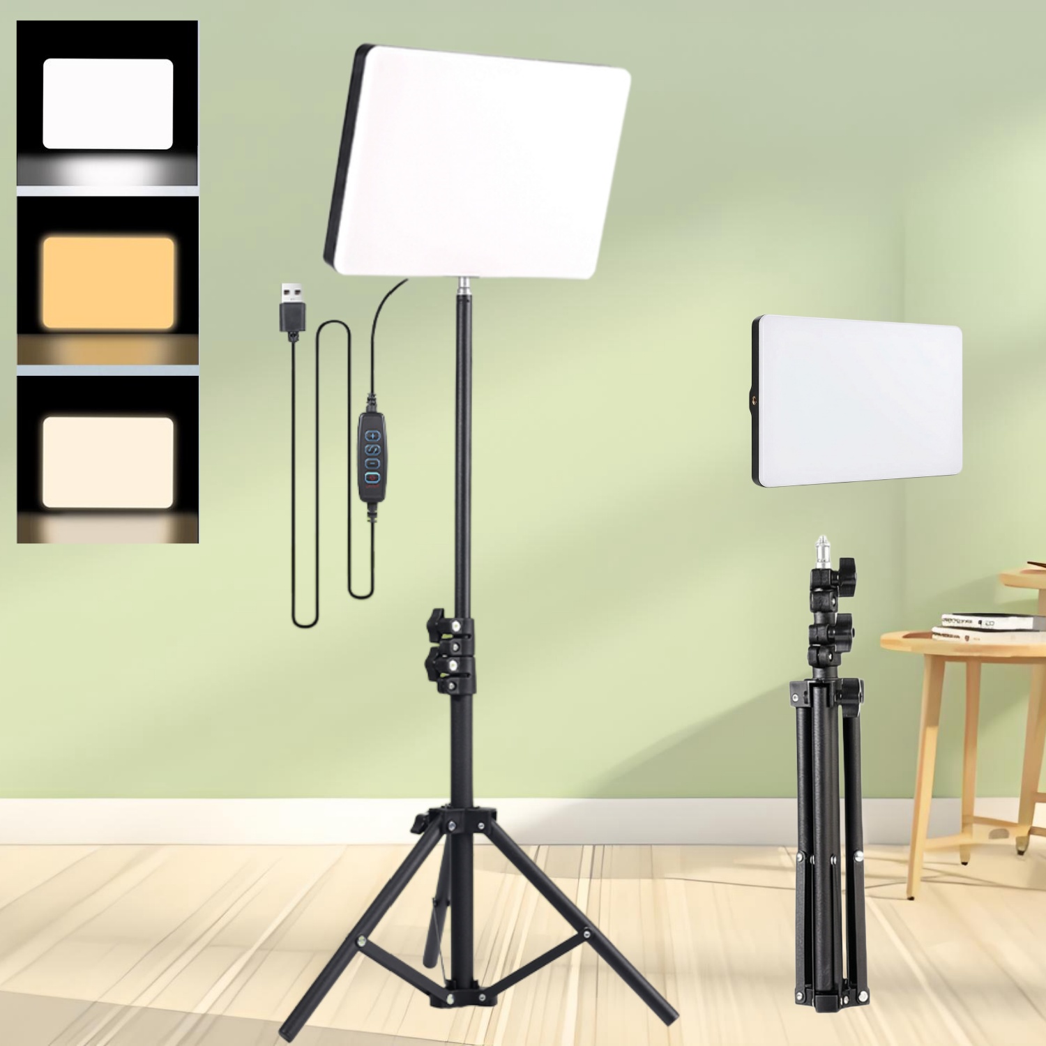 Photography Lighting Ring - Live Streaming Ring Light Set: 10-Inch