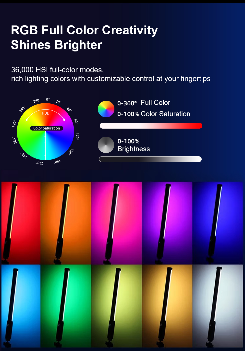 LUXCEO P300 RGB Tube 5W 380LM  - Photography Lighting Wand recension och pris