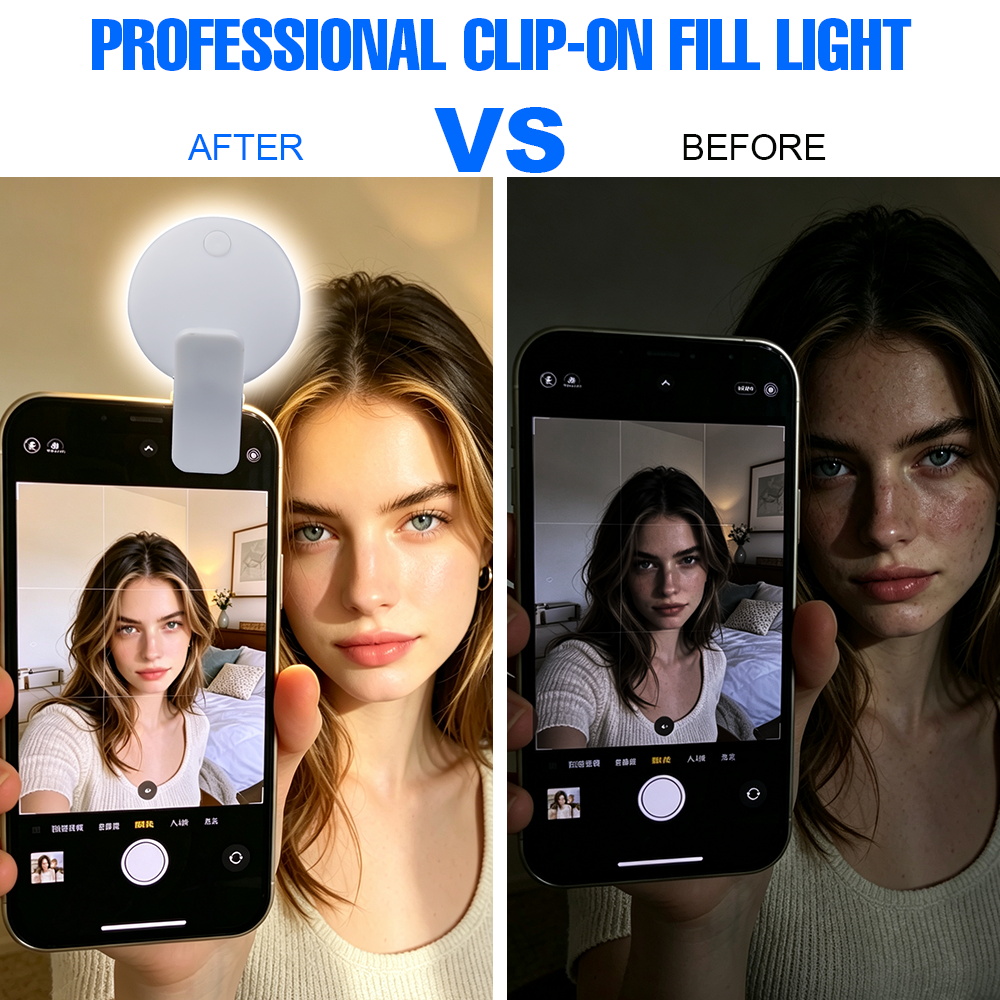 Portable Clip‑on Selfie Fill L - Photography Lighting Ring recension och pris