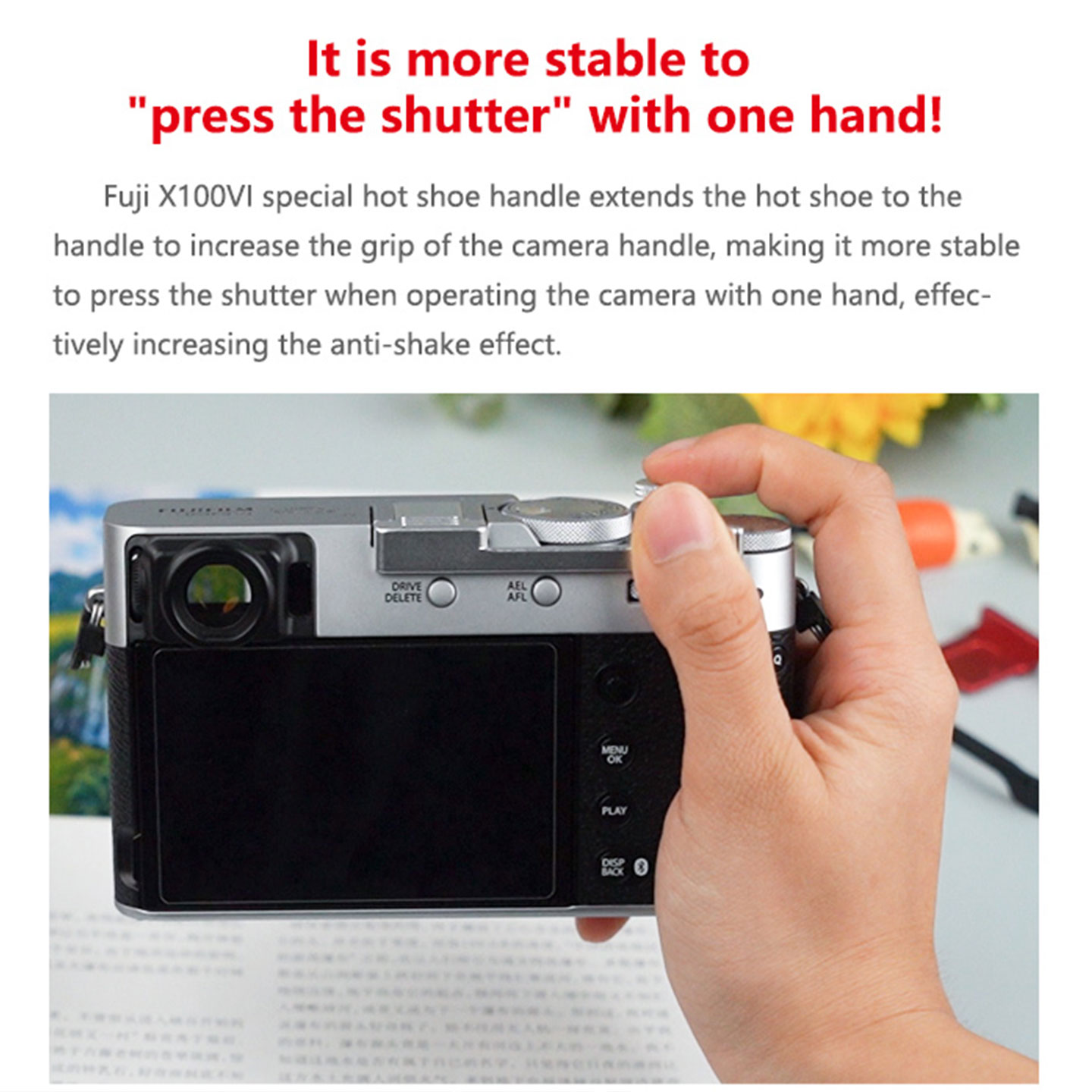 for Fujifilm X100Vi Handle Gri - Fujifilm Camera X100Vi recension och pris