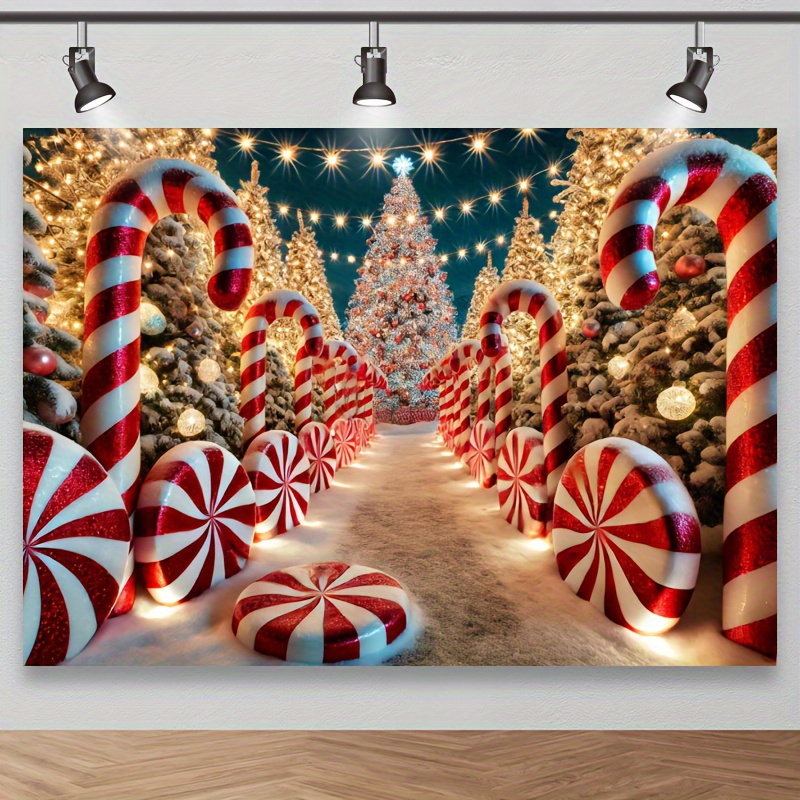 Candy cane path with decorated - Photography Lighting Material recension och pris