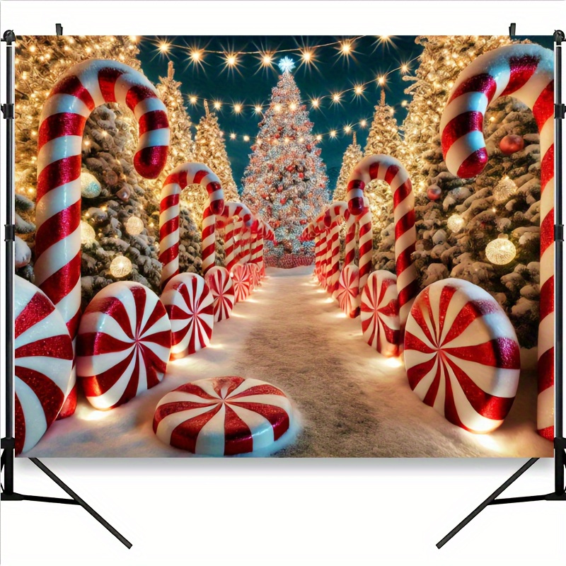 Candy cane path with decorated - Photography Lighting Material recension och pris