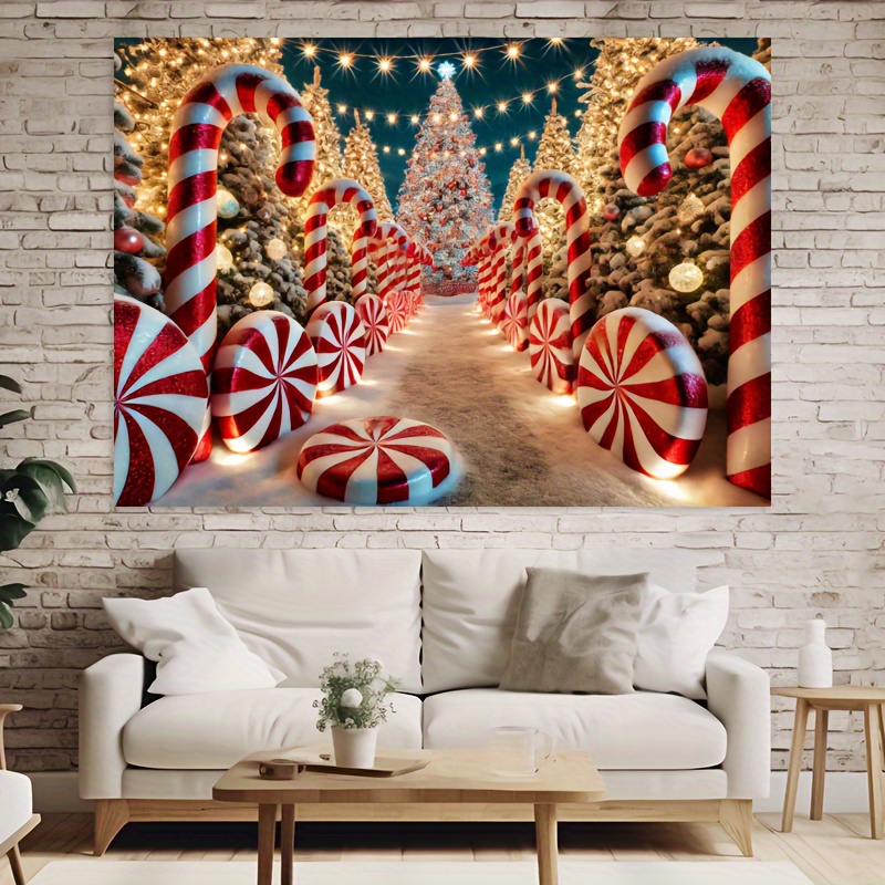 Candy cane path with decorated - Photography Lighting Material recension och pris