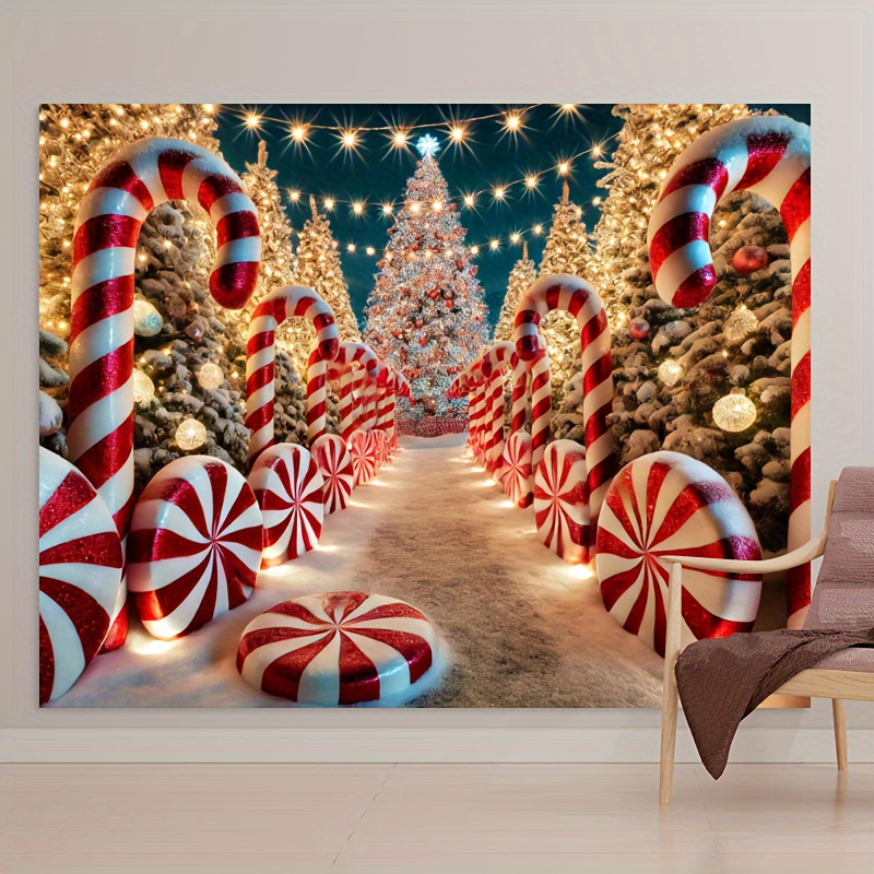 Candy cane path with decorated - Photography Lighting Material recension och pris
