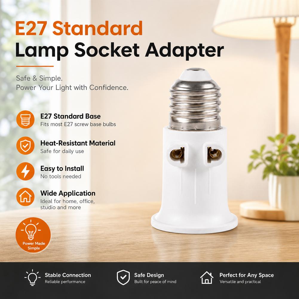 E27 to EU Plug Adapter Light S - Photography Lighting Uk recension och pris
