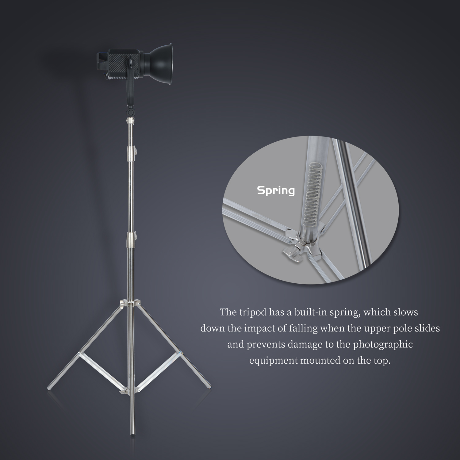 SH 2.8M Stainless Steel Light  - Photography Lighting Material recension och pris
