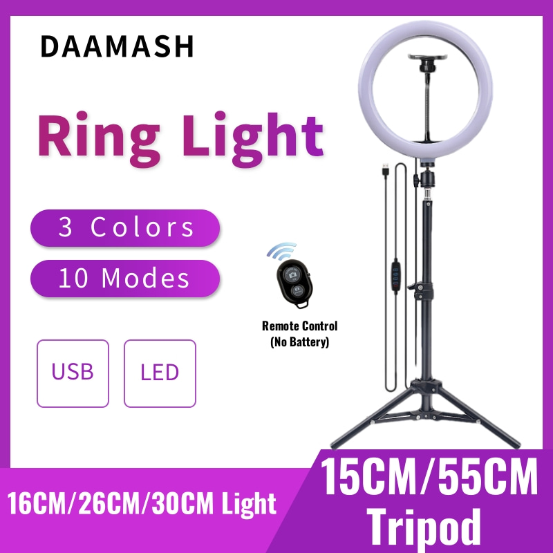 16cm/26cm/30cm LED Selfie Ring - Photography Lighting Wand recension och pris