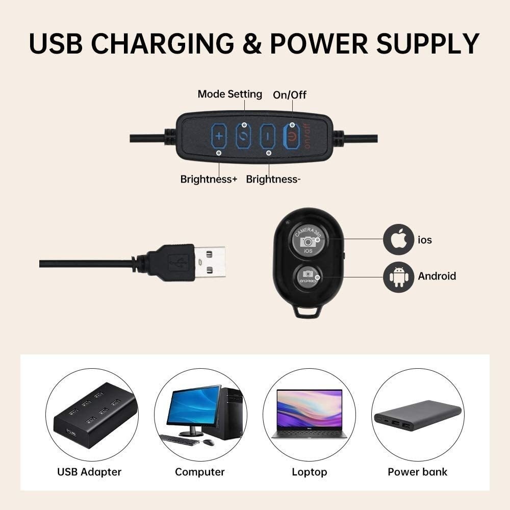 16cm/26cm/30cm LED Selfie Ring - Photography Lighting Wand recension och pris
