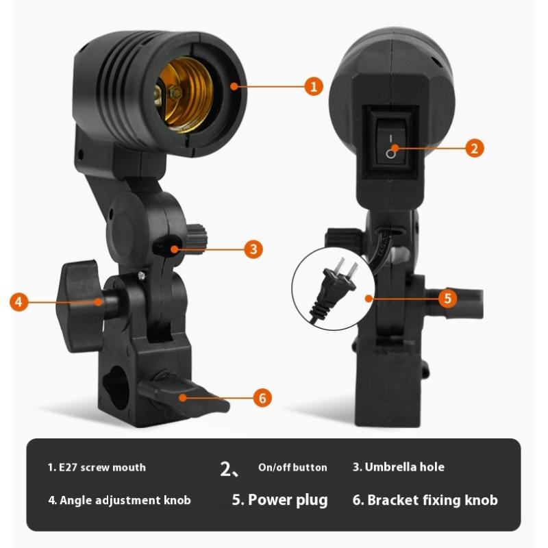Black 1.8M Cable Cord E27 Sock - Photography Lighting Tool recension och pris