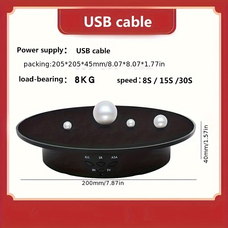 20 cm/7.87 inch Electric Rotat - Photography Lighting Material recension och pris