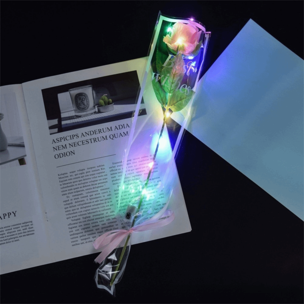 Glowing Artificial Rose Flower - Photography Lighting Simulation recension och pris