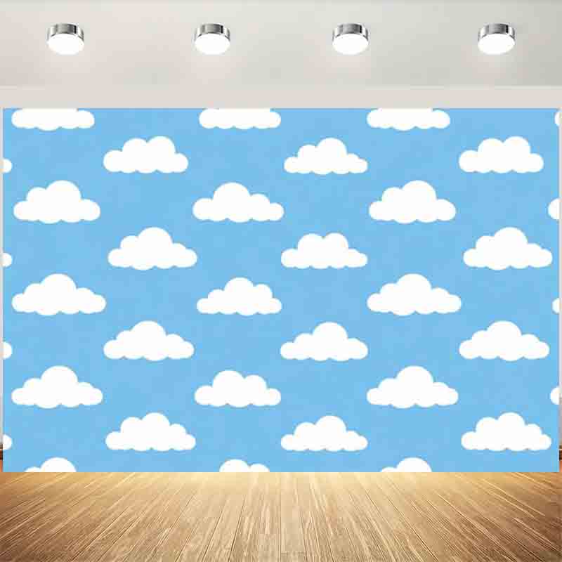 Cartoon Simple Blue Sky White  - Photography Lighting Backdrop recension och pris