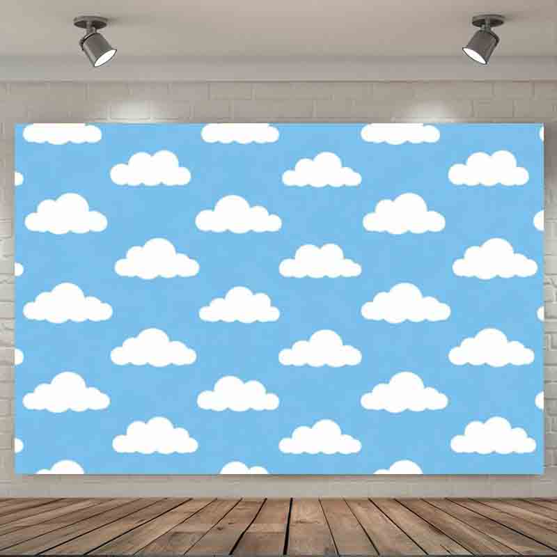Cartoon Simple Blue Sky White  - Photography Lighting Backdrop recension och pris
