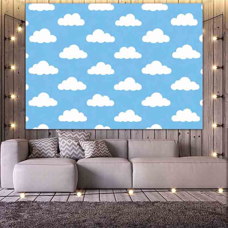 Cartoon Simple Blue Sky White  - Photography Lighting Backdrop recension och pris