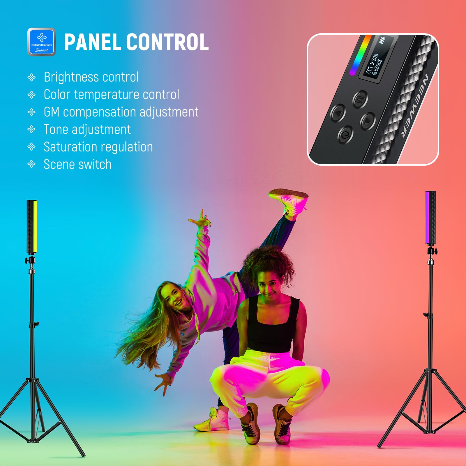 NEEWER RGB Light Wand with APP - Photography Lighting Wand recension och pris