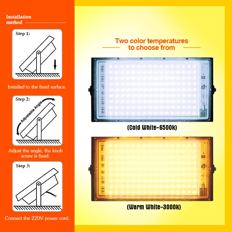 50W 100W Led Flood Light IP65  - Photography Lighting Uk recension och pris
