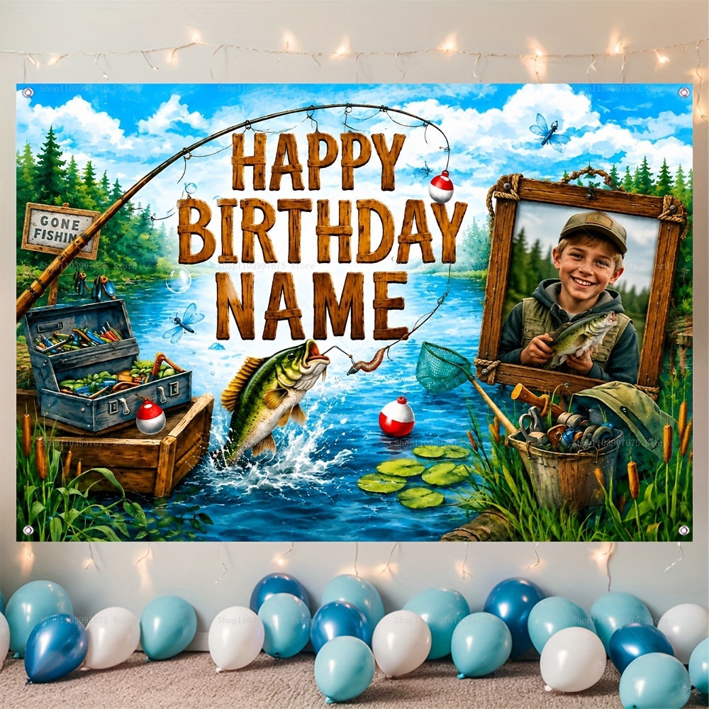 Custom Name Photo fishing-them - Photography Lighting Backdrop recension och pris