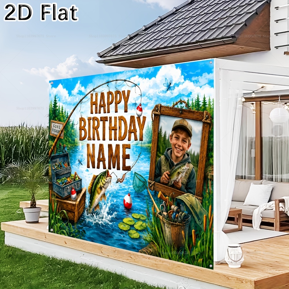 Custom Name Photo fishing-them - Photography Lighting Backdrop recension och pris