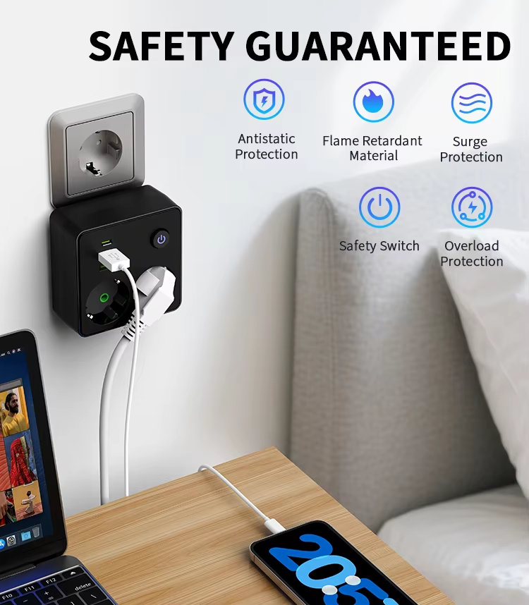 EU Plug Charger Wall Socket Po - Photography Lighting Uk recension och pris