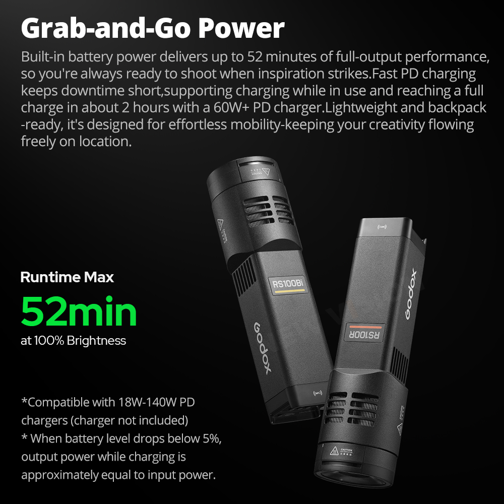 GODOX RS100Bi 28600Lux Bi-colo - Photography Lighting Outdoor recension och pris
